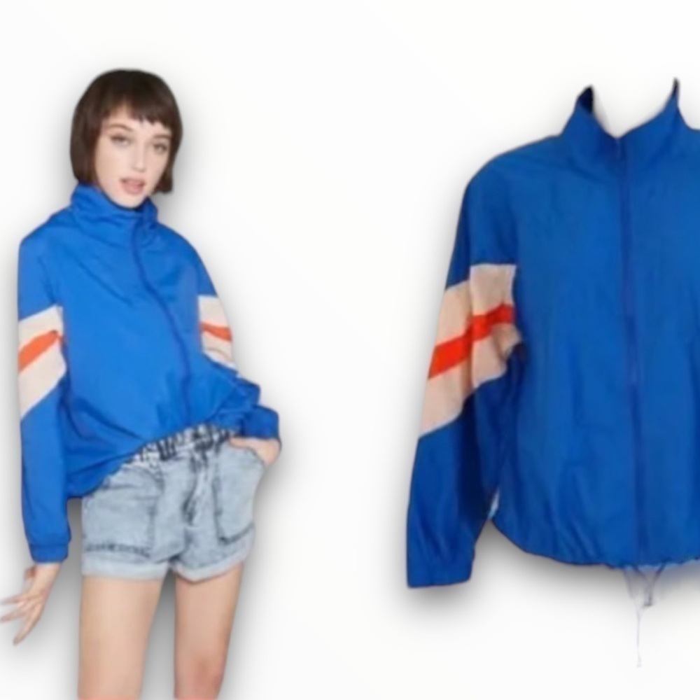 Wild Fable Blue Retro Track Jacket Windbreaker, XS - Picture 2 of 6
